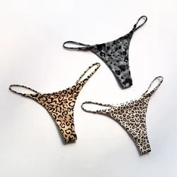 Cotton G String Leopard Women Panties Flower Briefs Thong Low Waist T-back Underwear Seamless Femlae Lingerie Size S-XXL