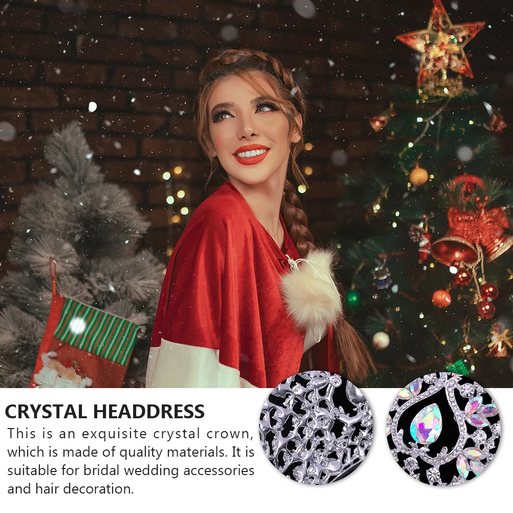 

Crystal Crown Headband Alloy Women Luxury Bridal Headdress Party Wedding Accessory Lightweight Crown For Bride Bridesmaid Prom