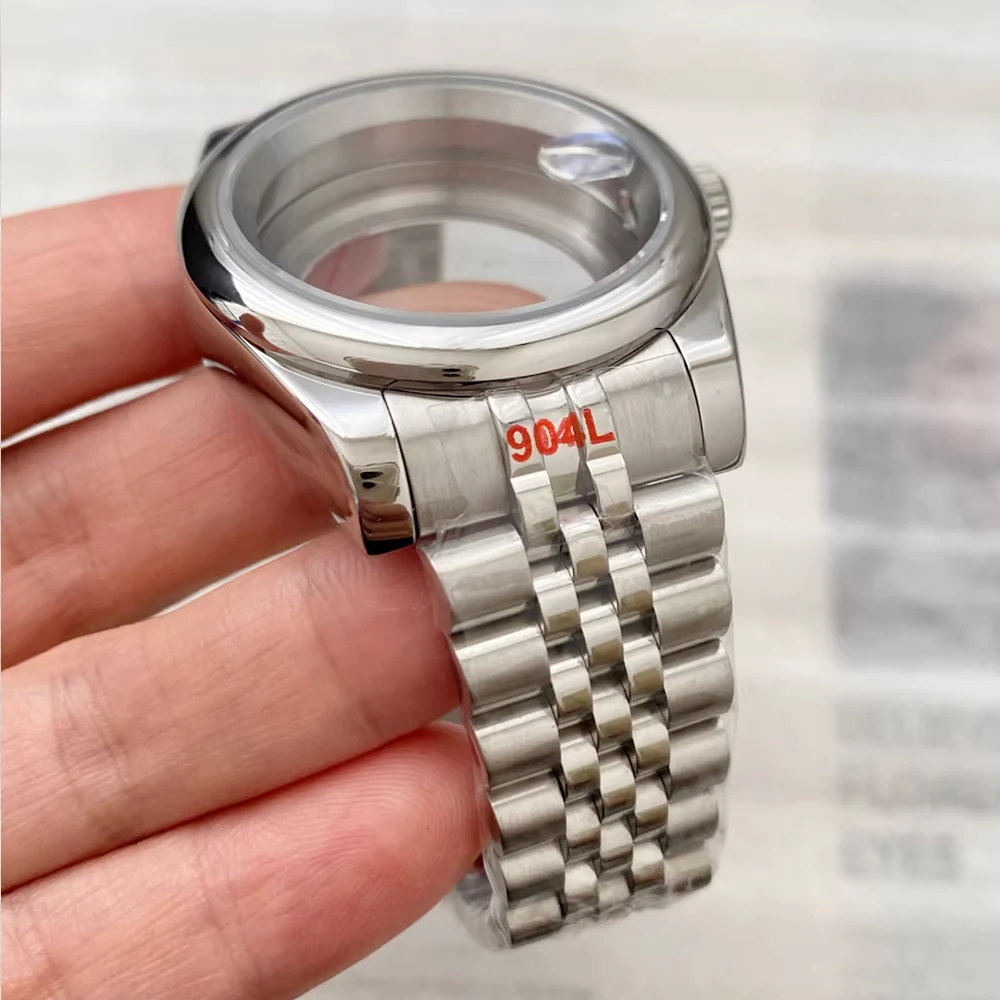 Luxury Watch Case Strap NH35 Case For Datejust Nh35 Nh36 Nh34 Movement 28.5mm Dial 36mm 39mm Sapphire Glass Case and Strap Set - view 5