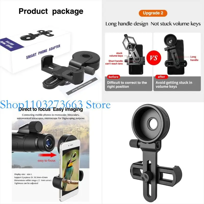 

R6FE Multifunctional Phone Clamps Outdoor Telescopes Microscope Support Adapter