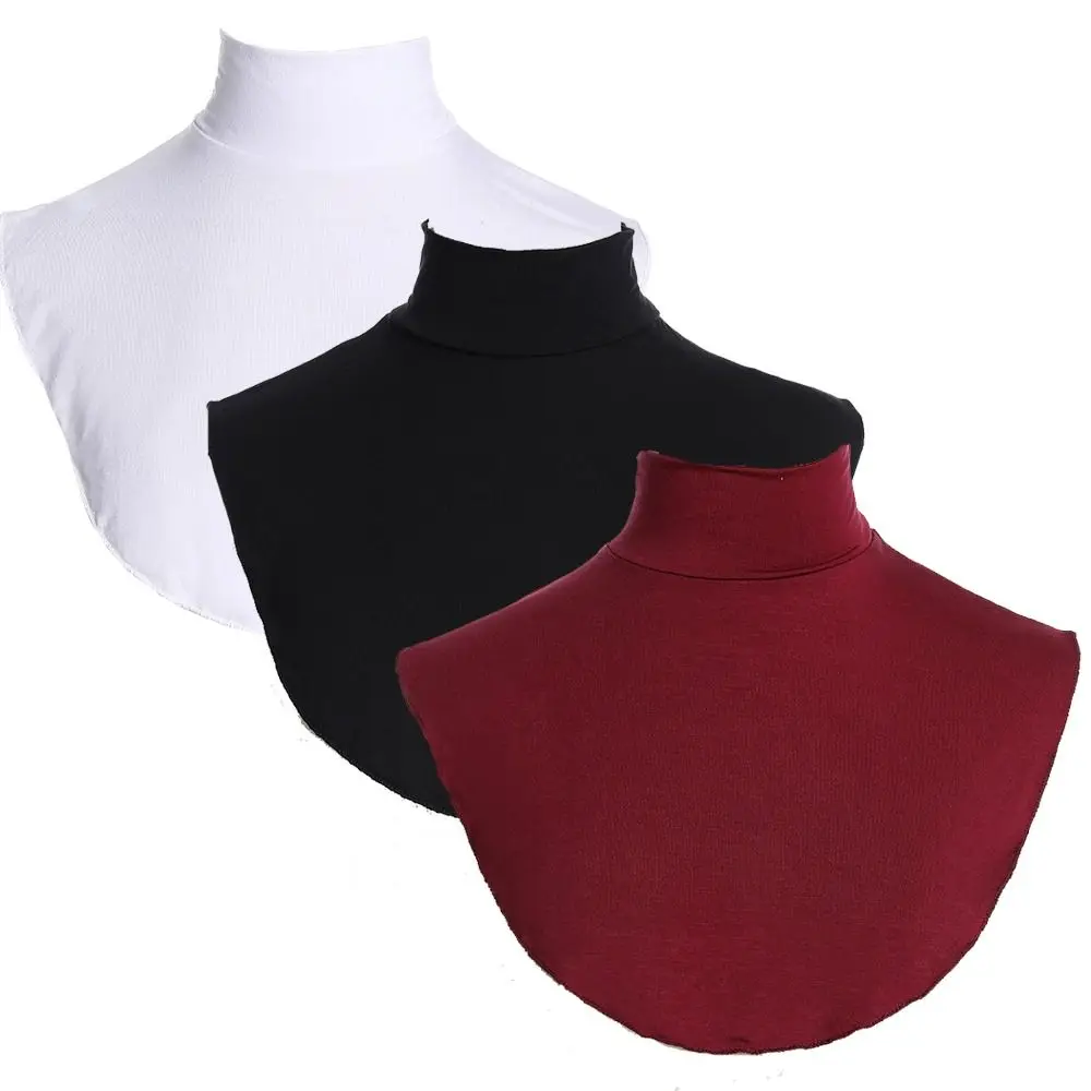 Fashion Scarves Wraps High Neck Cover Fake Collar Turtleneck Ramadan Hijab Cover High Collars