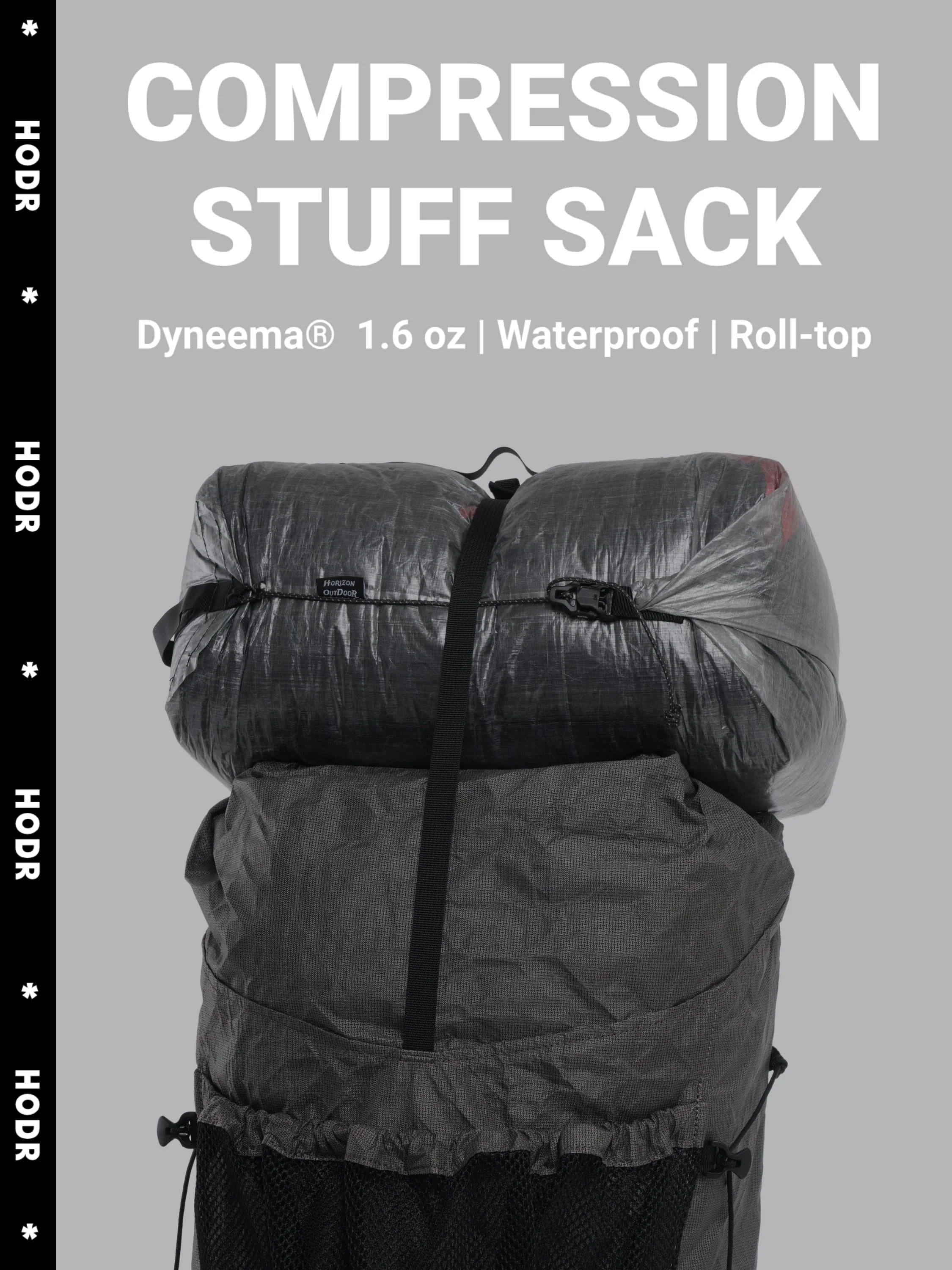 [HODRGEAR] Dyneema Kompressionssack für Schlafsack-Aufbewahrung, DCF Wasserdichter Roll-Top-Sack, Ultraleichte Camping-Ausrüstungsaufbewahrung – Detail 1