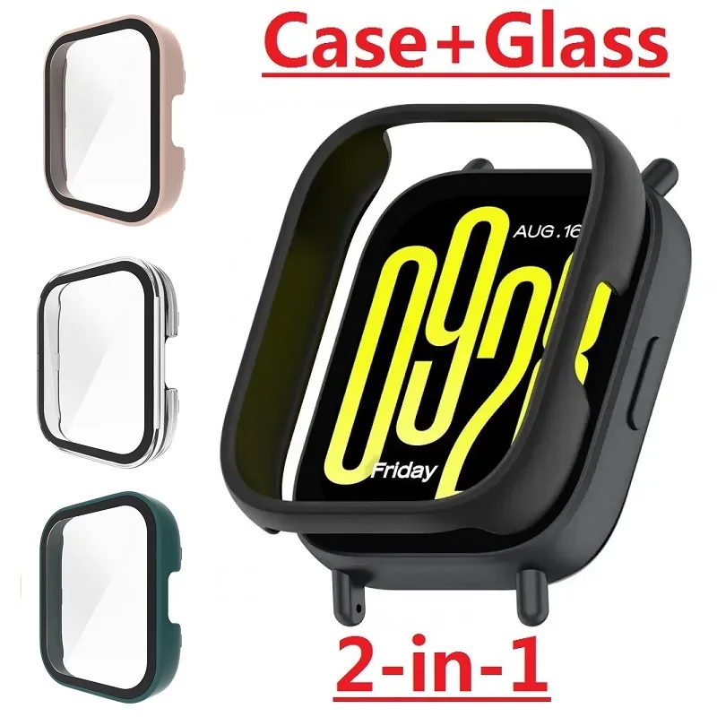 

Чехол с полным покрытием для Redmi Watch 5 Lite/Active, защитный чехол-бампер и закаленное стекло для Redmi Watch 5 Lite/Active чехол