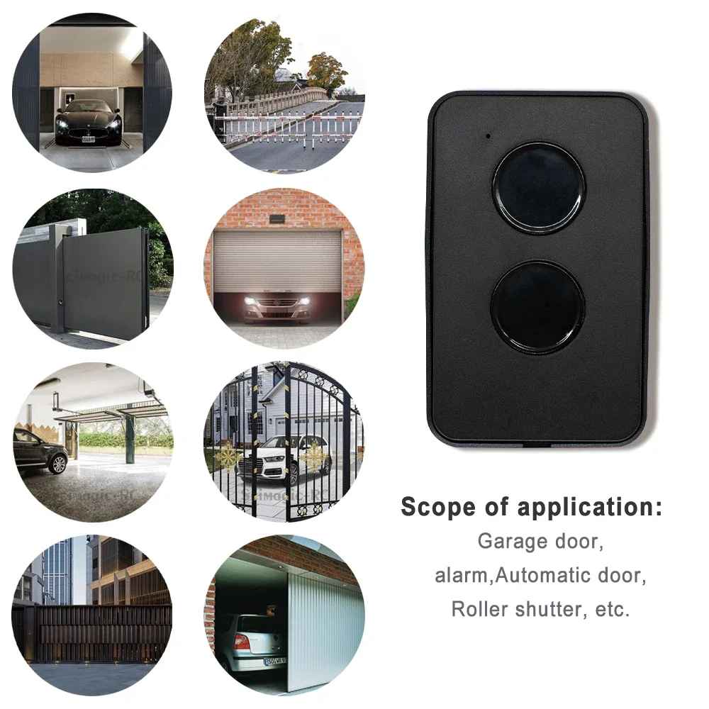 도어 한 송신기 게이트 문짝 명령 오프너 키 체인, 배터리 백업 포함, 433.92MHz 리모컨, 모든 433MHz 호환