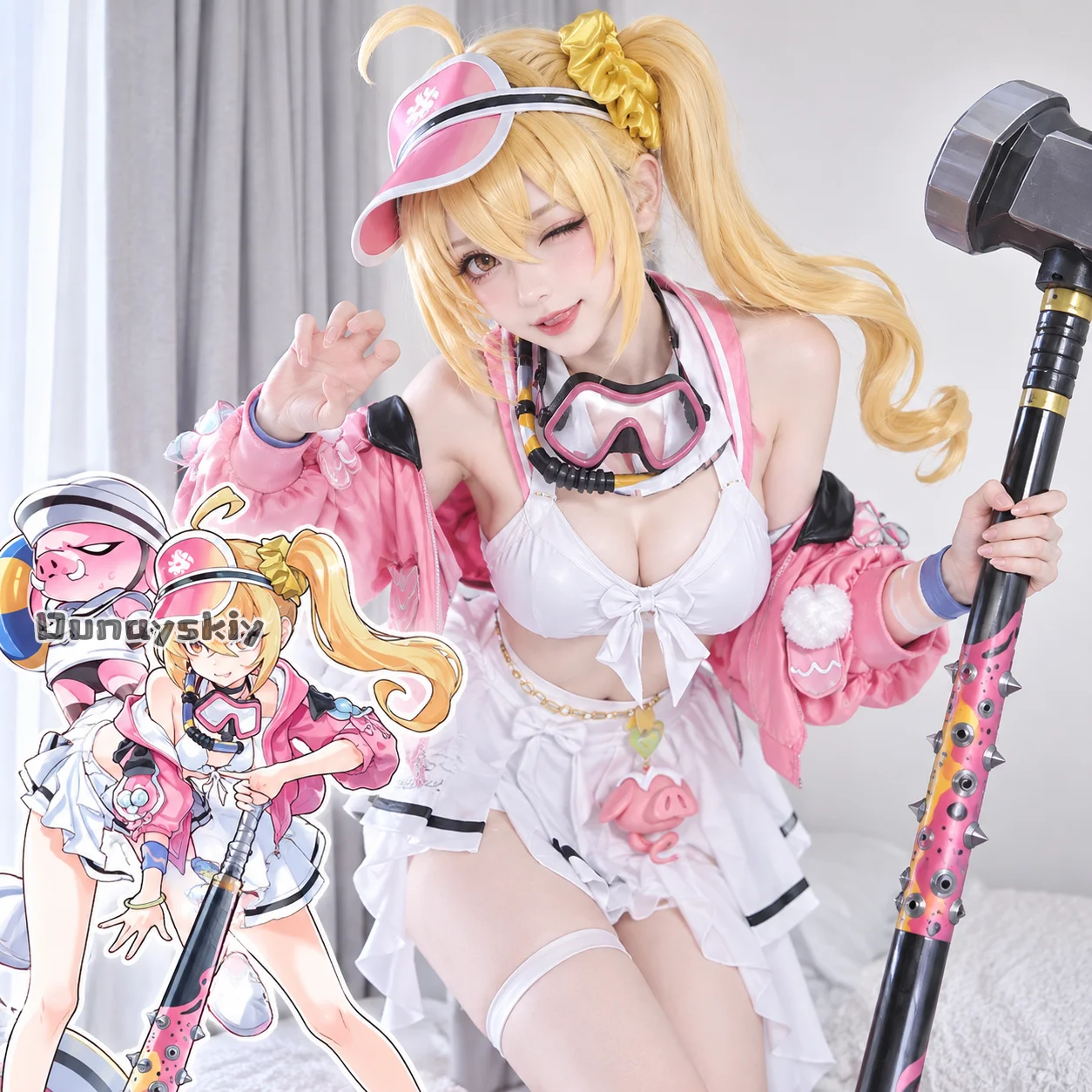IP Lucy Princess on Holiday Cosplay Swimsuit Costume Zenless Zone Zero Character Roleplay Outfit HalloweenCarnival Theme DressUp