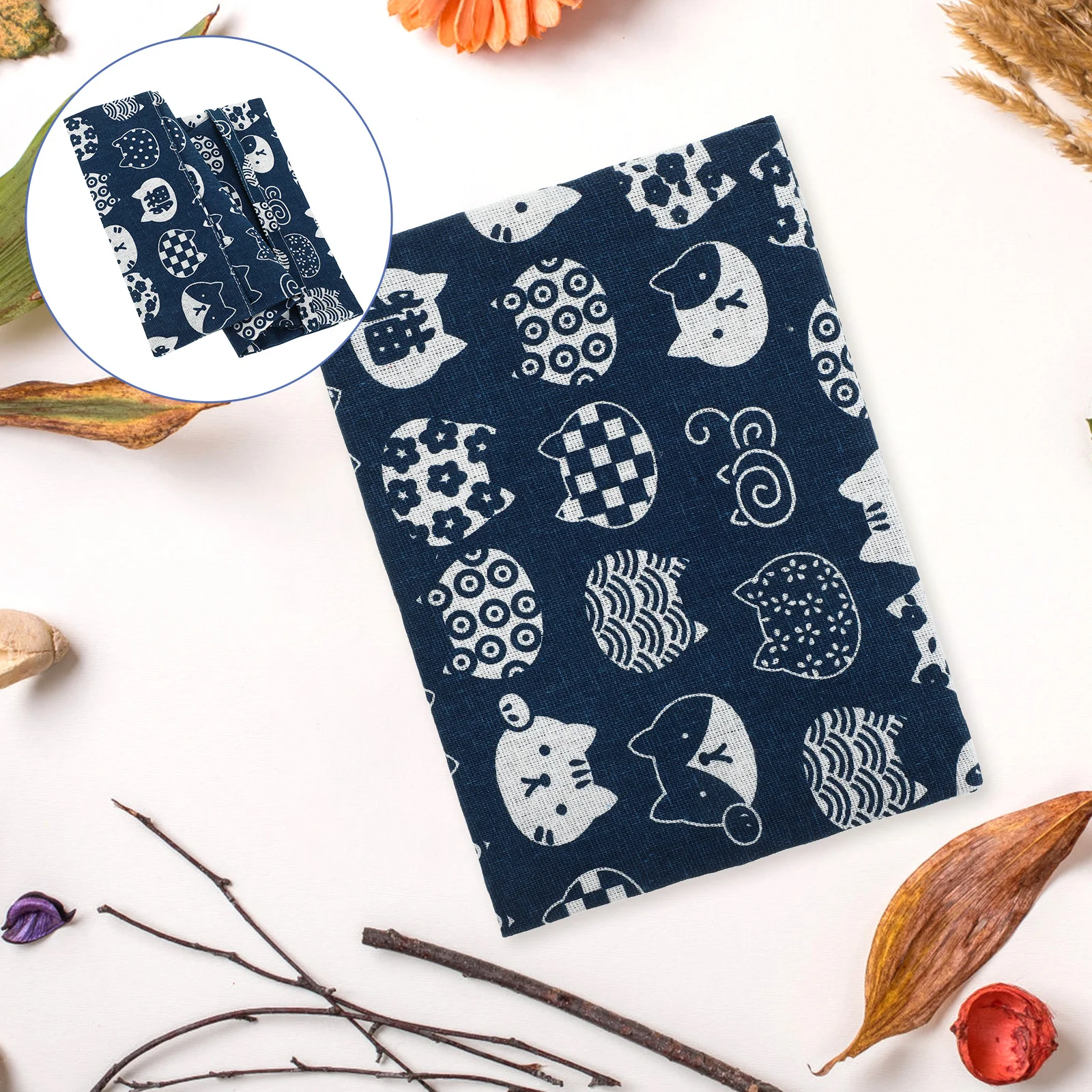 Cover Protective Sleeve Wear-Resistant Cloth Decorative Pattern Reusable For Textbooks Notebooks Diaries Students Book