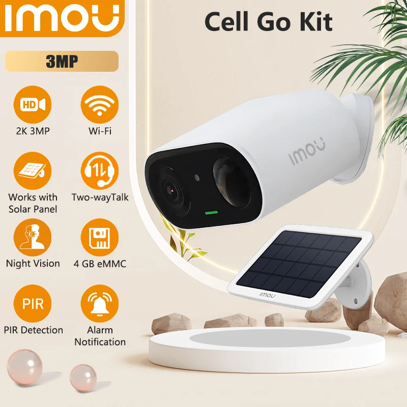 

IMOU Cell Go Kit Wi-Fi Смарт IP камеры 3MP H.265 Wi-Fi аккумуляторная камера