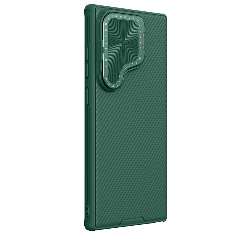 Custodia magnetica Nillkin per Samsung Galaxy S24 Ultra, copriobiettivo ribaltabile con cavalletto, MagSafe, antigoccia, tinta unita, protezione TPU+PC