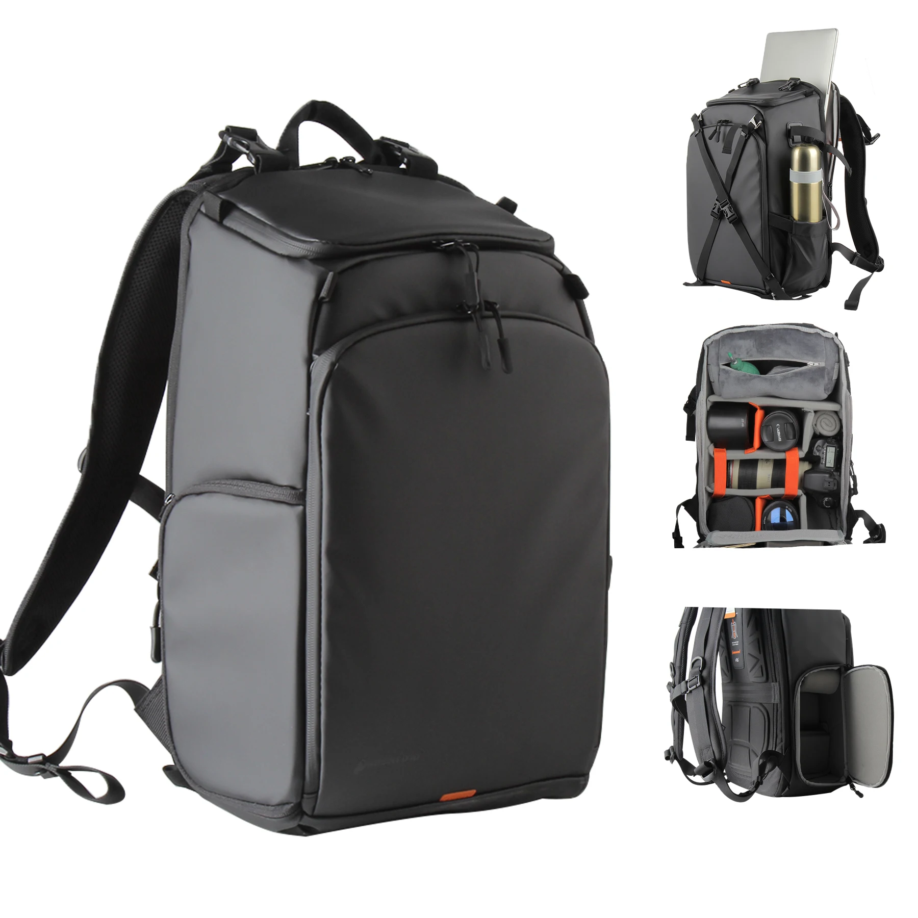 

Besnfoto Anti Gravity Camera Backpack Waterproof Photography Bag Quick Side Access for Sony Canon Nikon DSLR Laptop Tripod