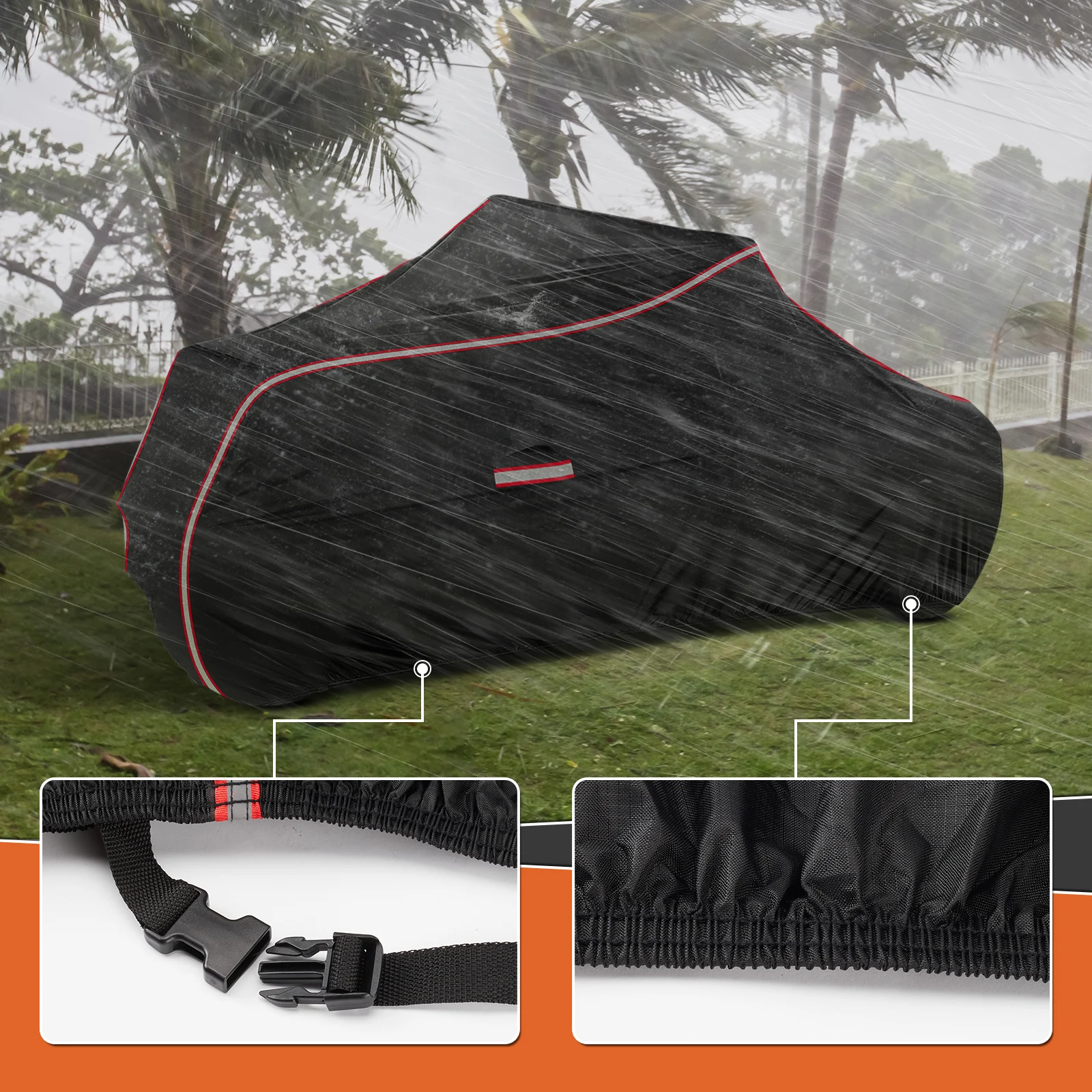 for Can-Am Ryker 600 900 Sport Ryker Rally Edition 2019+ Upgrade 210D On-Road Outdoor UV Waterproof Vehicle Protect Full Cover