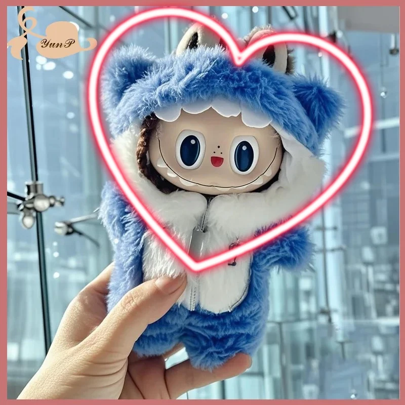 

Doll Clothes for Labubu Doll Ornament Cute Blue Shark Baby Jumpsuit DIY Kids Gifts Kawaii Doll's Clothing Set Dolls Accessories