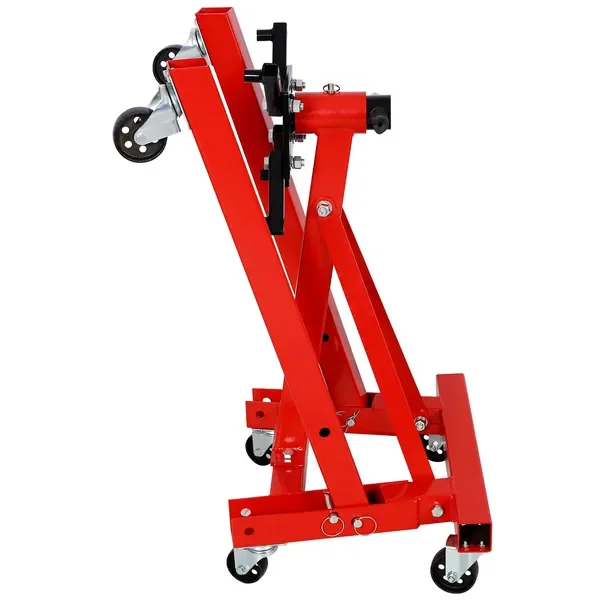 Portable Folding Engine Support Stand with Steel Rotating Base, Holds Up to 2000 lbs, Heavy Duty Adjustable Vehicle Engine