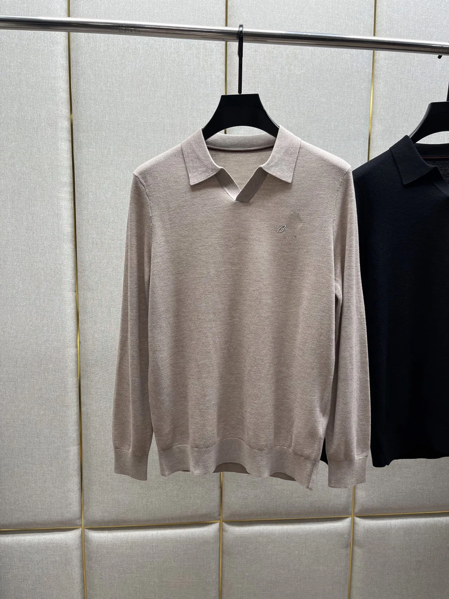 SIJITONGDA 2026 New men's autumn and winter men's buttonless lapel long-sleeved sweater selected wool blended fabric size: M-3XL
