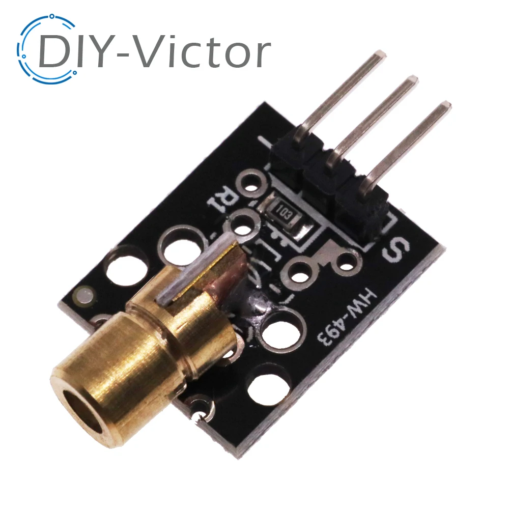 KY-008 650nm Laser Sensor Module 6mm 5V 5mW Red Dot Diode Copper Head for Arduino