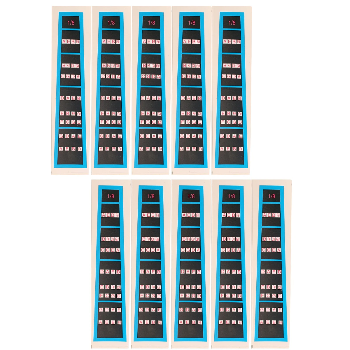 

10 Pcs Violin Sticker Scale Stickers Fiddle Finger Guide Fretboard Note Indicator
