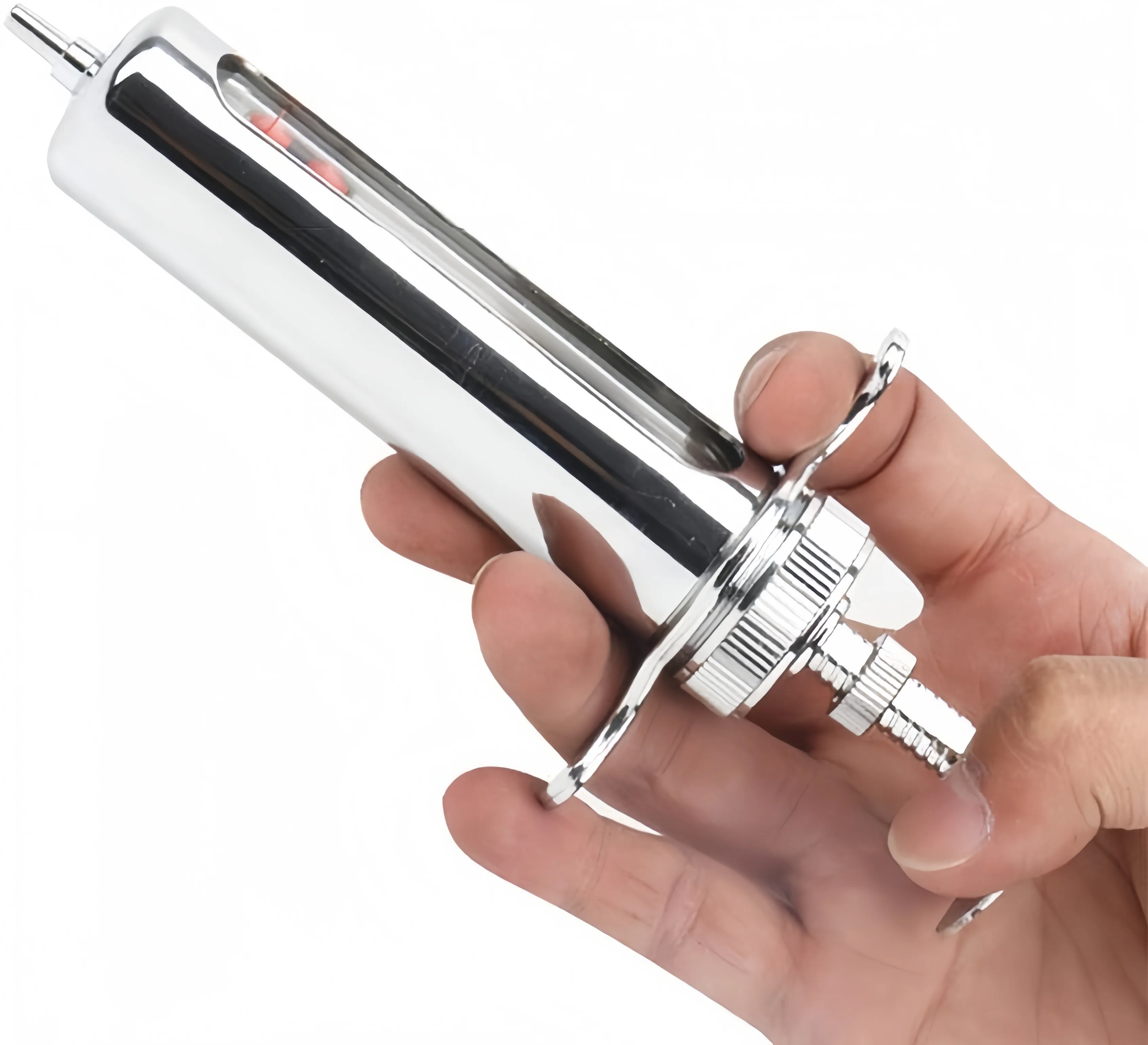 10/20/30/50ml Metal Automatic Veterinary Syringe Adjustable Dose Vaccine Injection For Farm Livestock Cattle Veterinary Tools
