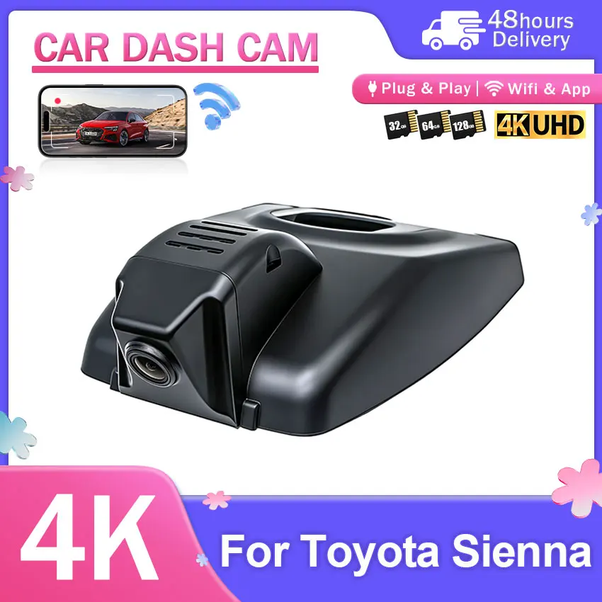 Plug and Play Wifi Car DVR For Toyota Sienna 2021-2026 Night Vision & APP Control HD Video Recorder App Control