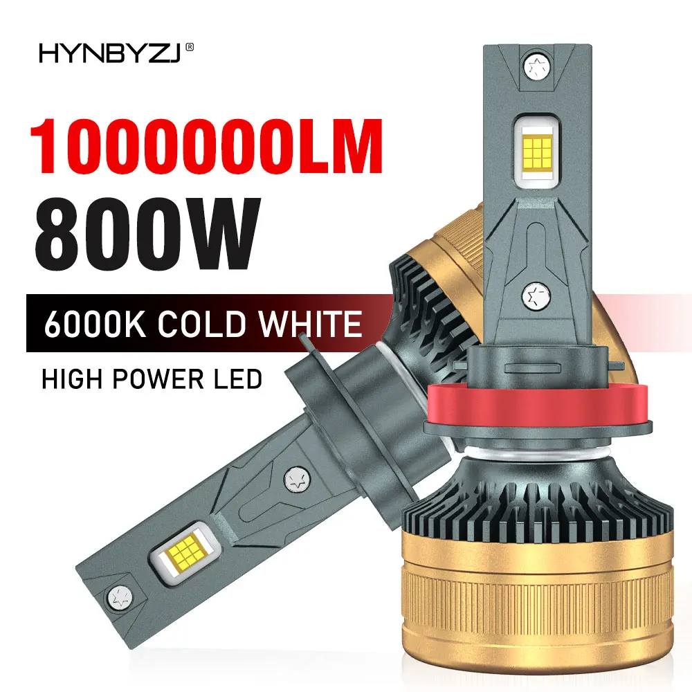 

HYNBYZJ H7 1000000LM 800W H4 H11 LED CANBUS H1 H8 9005 9006 HB3 HB4 9012 HIR2 Светодиодная фара Turbo Авто противотуманная фара 6000K