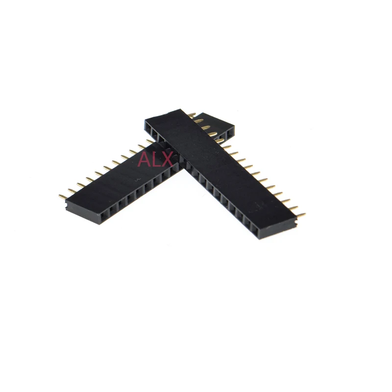 10PCS 1X16 PIN Single Row Straight FEMALE PIN HEADER 2.54MM PITCH Strip Connector Socket 1*16 16p 16PIN 16 PIN  FOR PCB LCD1602