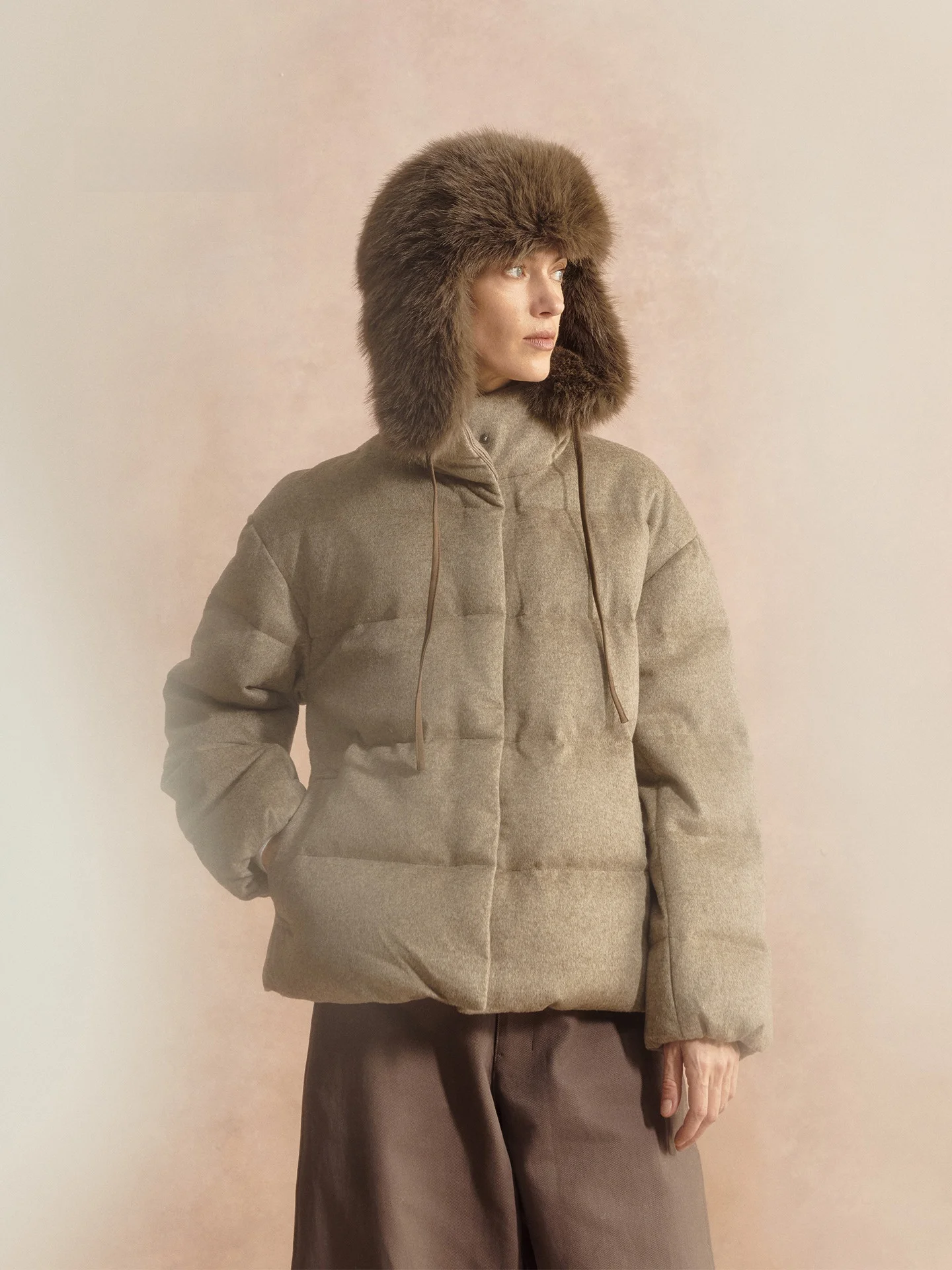 

WUUO Original Unbleached Luxury Series 95 Star White Goose down Women's Stand Collar Woolen ort Coat Warm Sli Commute S...