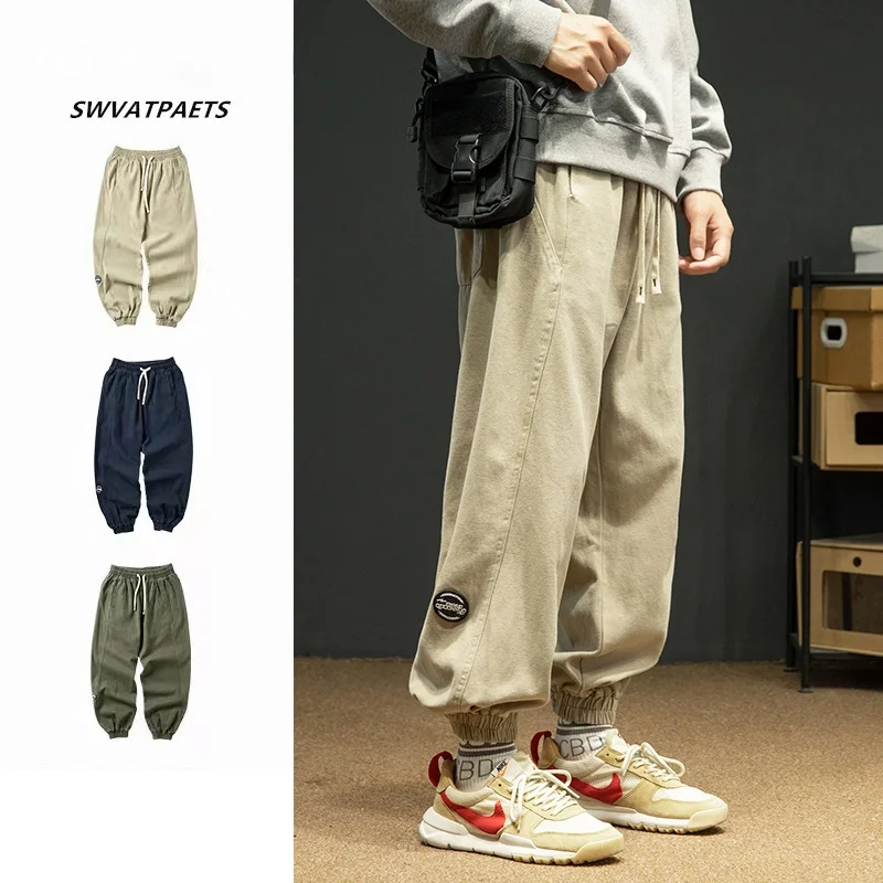 

Khaki Mountain Series Men's Casual Pants Vintage Loose Fit Trousers Youthful Energy Sle Spring Autumn Seasonal Wear