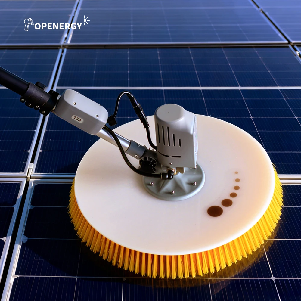 Single Head Solar Panel Cleaning Brush  Ultra  - Remote Control, 45cm Brush, 3.5-7.5m Aluminum Rod & Brushless Motor
