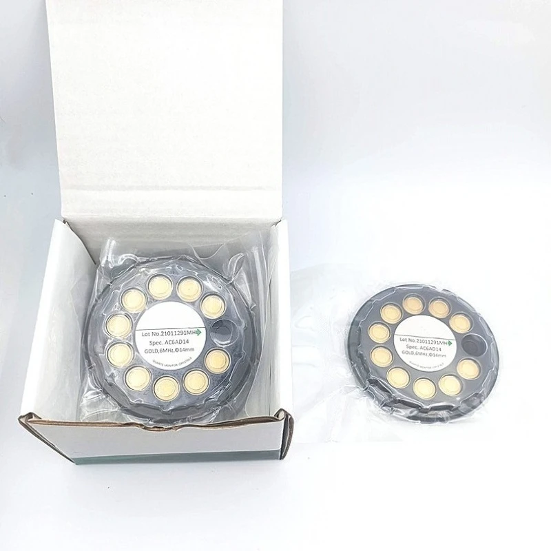 Gold‑Plated 6MHz Quartz Monitor Crystal QCM Sensor Wafer Suitable for Vacuum Thin‑Film Thickness Monitor Consumable Component