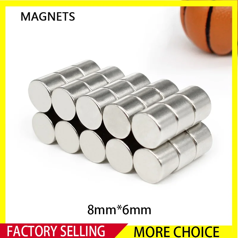 Magnet Magnet Neodymium, Magnet Magnet Neodymium N35 Magnet bumi langka bulat kuat 8*6mm 8x6mm 10 ~ 200 buah