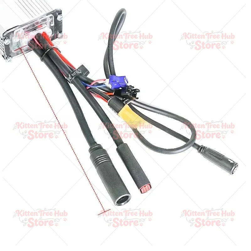 Electric Bike Controller with Red Motor Cable Control Board Replacements
