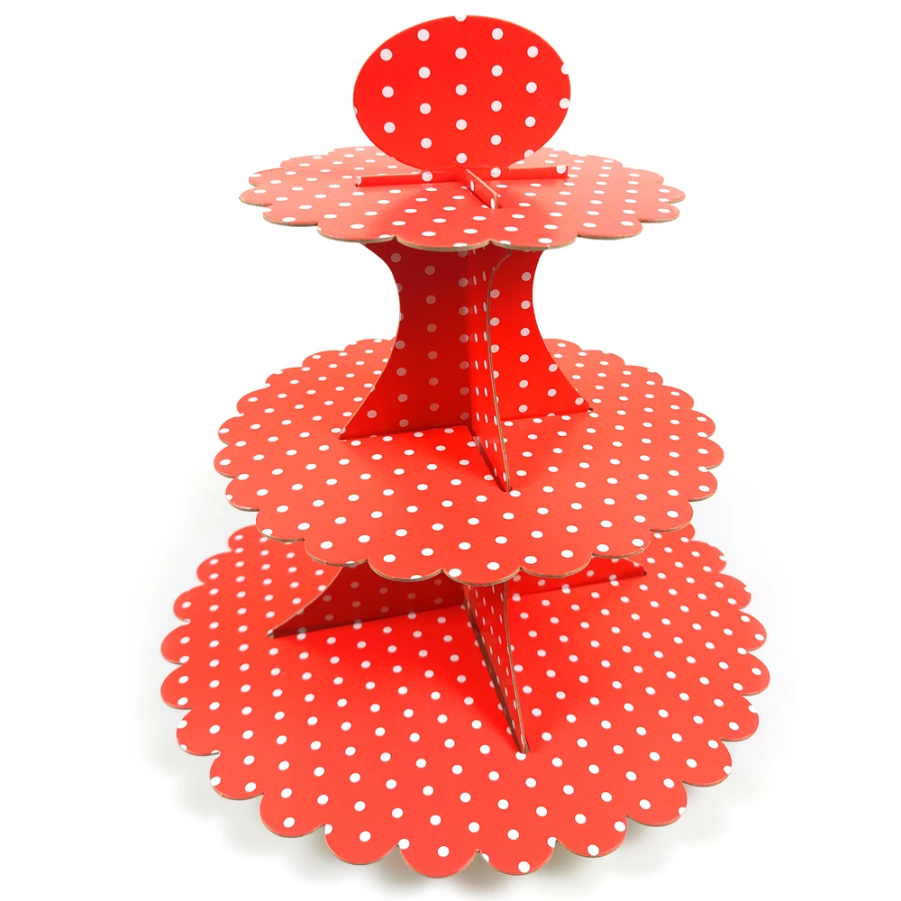 

1 Набор/Лот, красные в горошек, фотообои, держатель для капкейков, Детские сувениры, мультяшный дизайн, картонная подставка для торта «сделай сам»