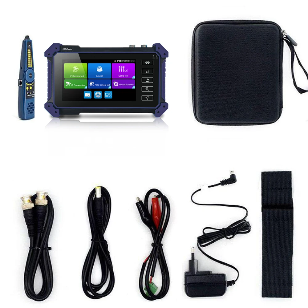 Imagem -06 - Cctv Tester Ipc5200 Plus Roxo 8mp ip Cvi Tvi Ahd Sdi Tudo em hd Câmera Tester-monitor Vga 4k Hdmi Cabo Tracer 4k