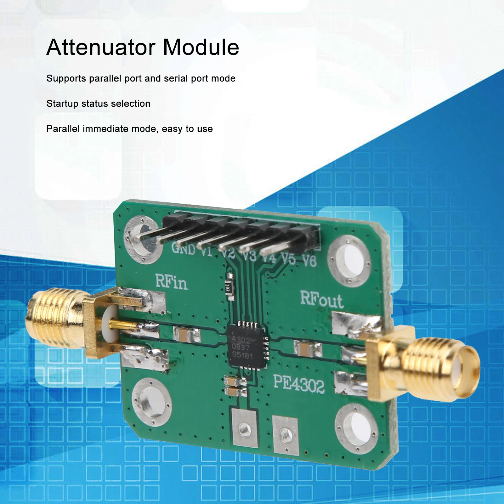 PE4302 Attenuator Module RF Attenuator Module Numerical Control Parallel Immediate Mode Electronic Component