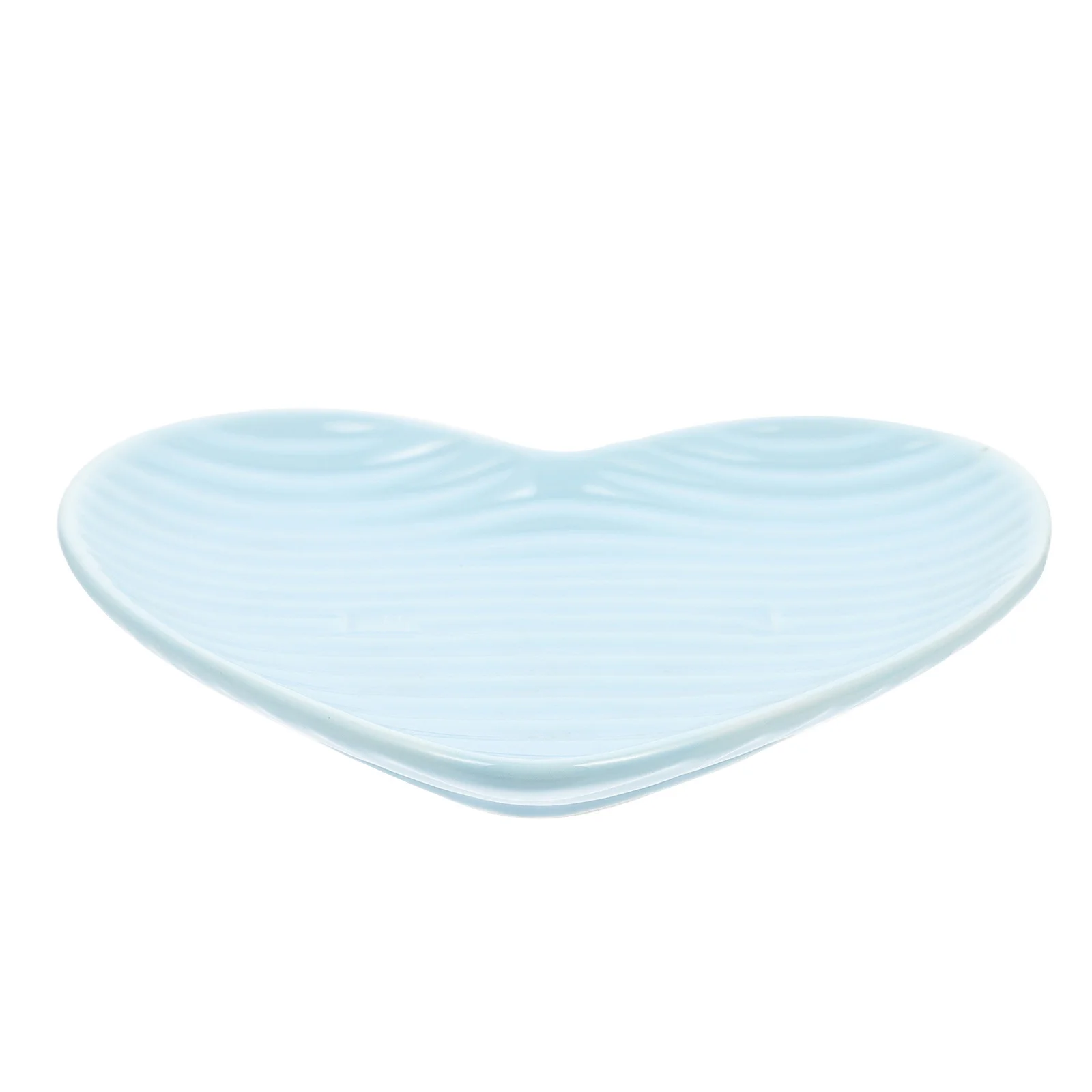 

1Pcs Love Shaped Ceramic Tray Decorative Practical Dessert Display Cake Storage Snack Serving Tray for Home Restaurant