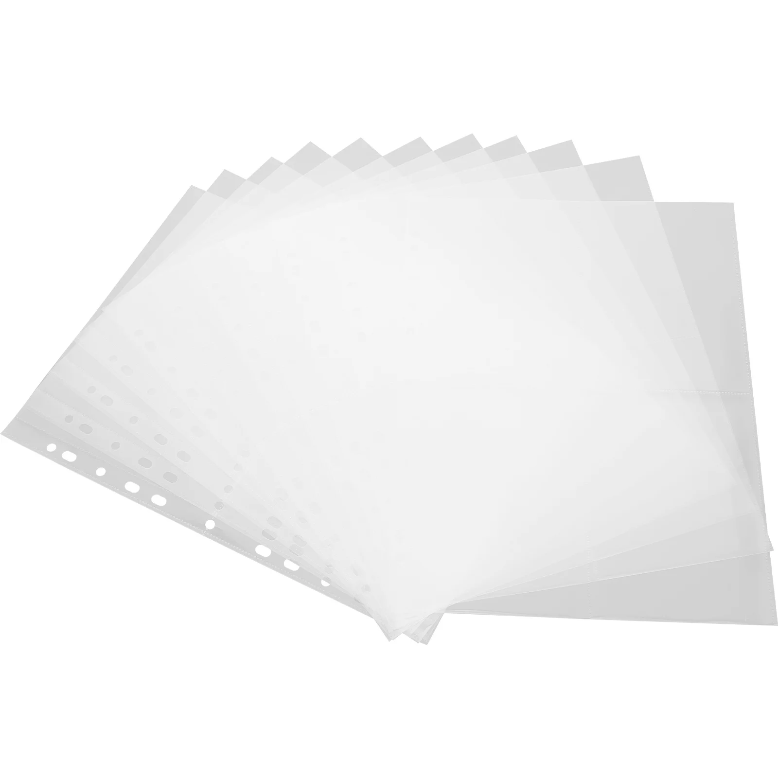 

40pcs Clear Loose-Leaf Photocard Pockets For A4 Binder Photo Album Refill Sheets Waterproof Storage Pages Reusable Plastic
