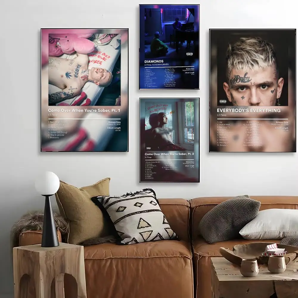 Lil Peep Album Poster HD Art Decorative Wall Art Waterproof Home Décor for Living Room Bedroom Café Stylish Gift