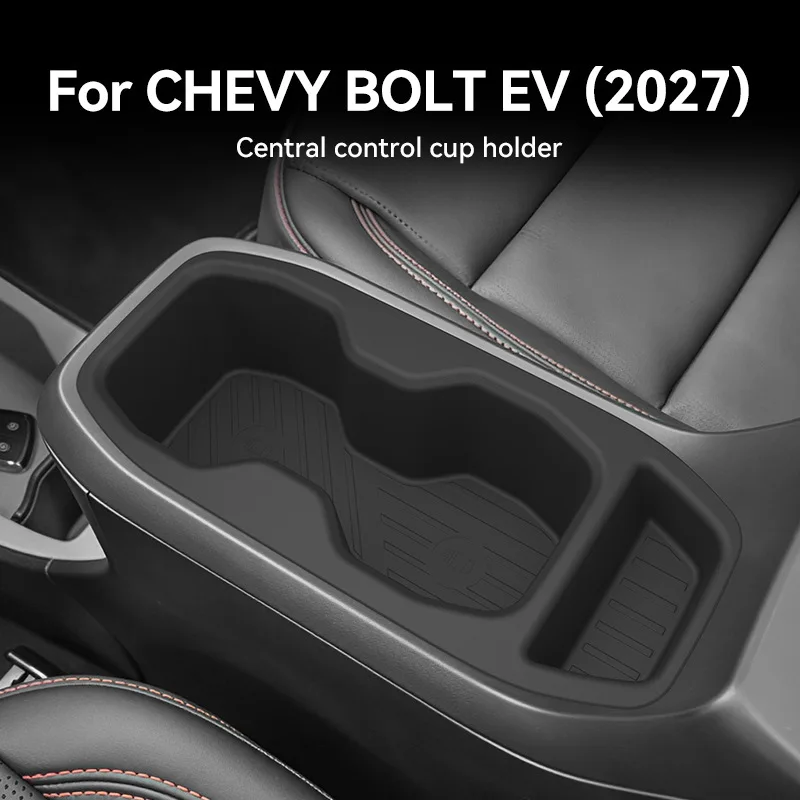 2024 Chevy Bolt EV Center Console Cup Holder Protector & Anti-Slip Mat, Custom Car Interior Accessories