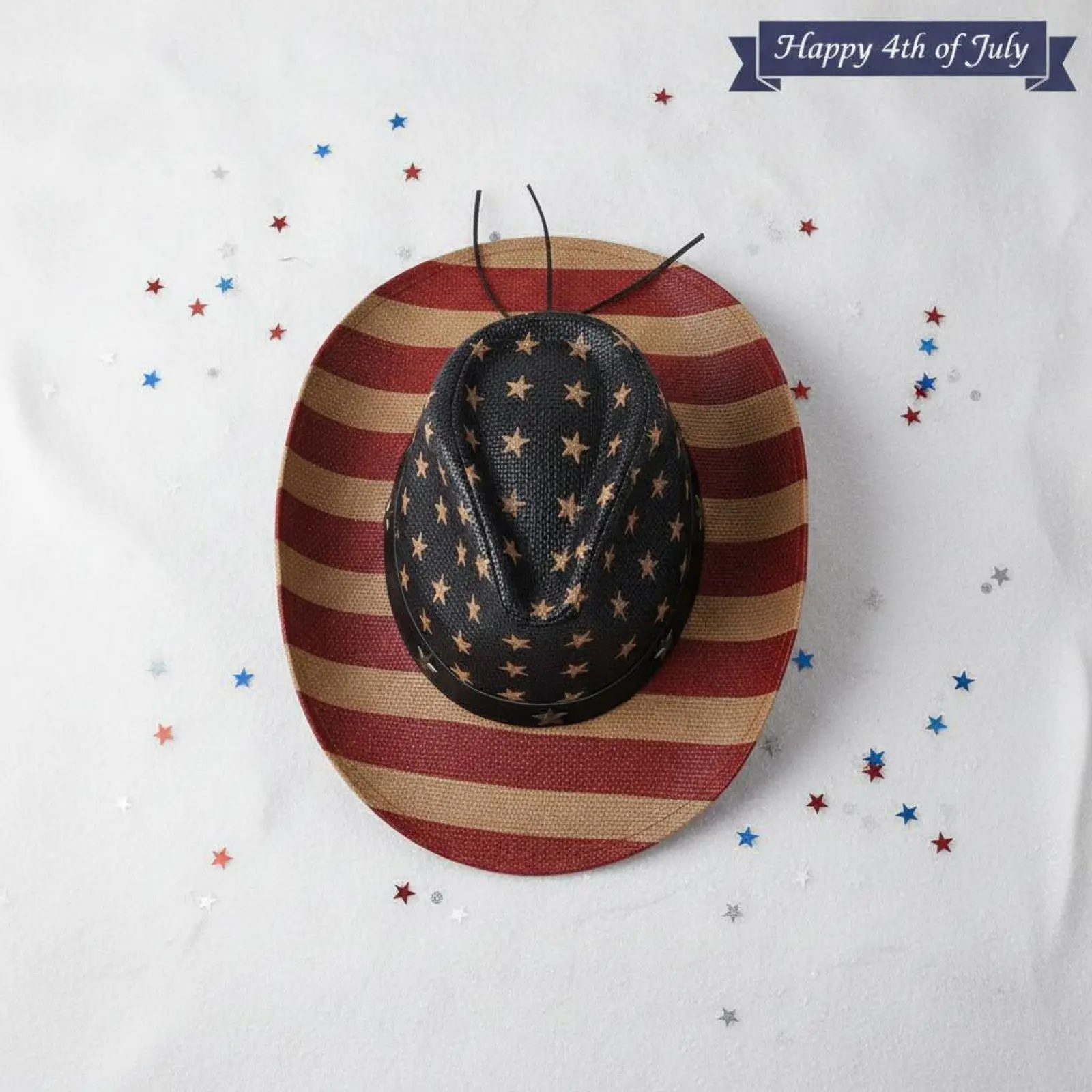 Patriotic Costume Cowboy Hat Festive Decoration Headwear for American Themed Events