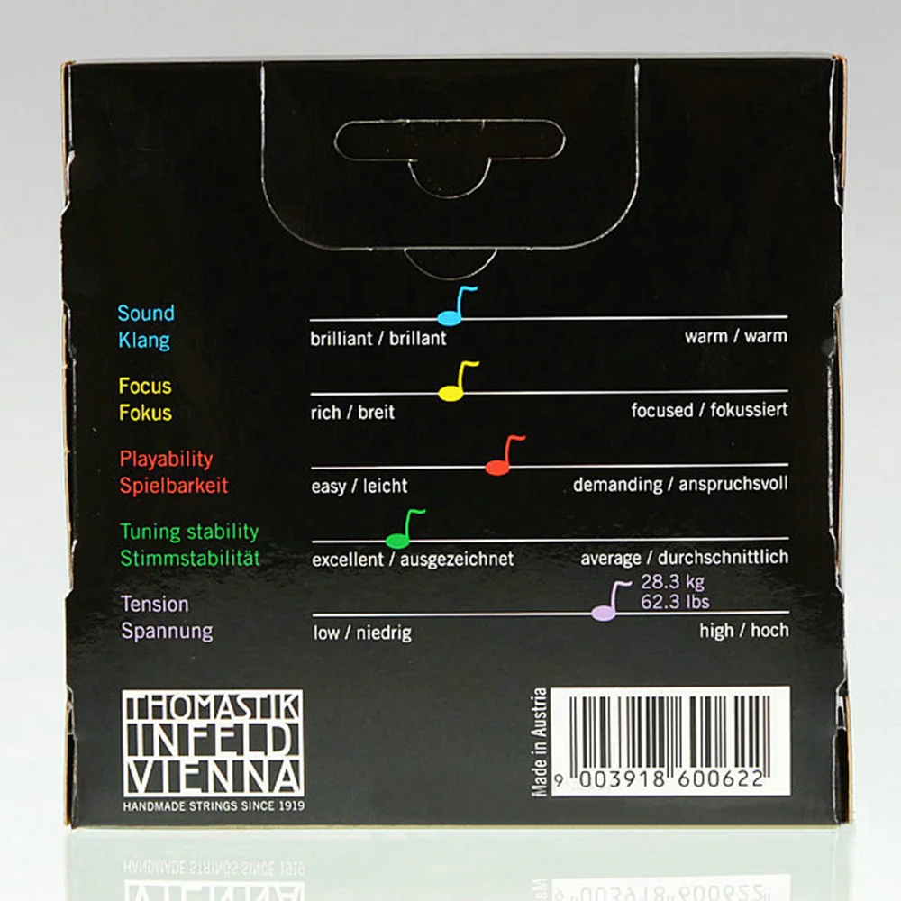 Thomastik SPIROCORE S23 Medium Viola Strings, Made in Austria, Full Set, Ball End, Including A, D, G, C String