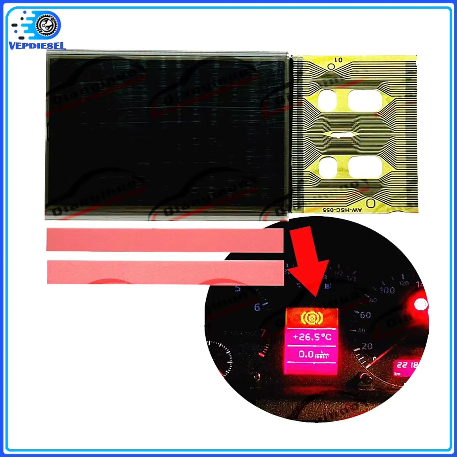 1Pc Dashboard LCD Display For Audi A3 A6 A4 B5 VDO Instrument Cluster Pixel Repair Auto Parts