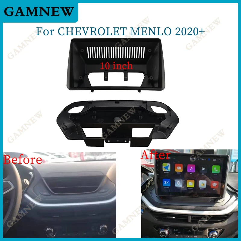 10 Inch Car Frame Fascia Adapter Canbus Box Decoder Android Radio Dash Fitting Panel Kit For Chevrolet Menlo 2020+