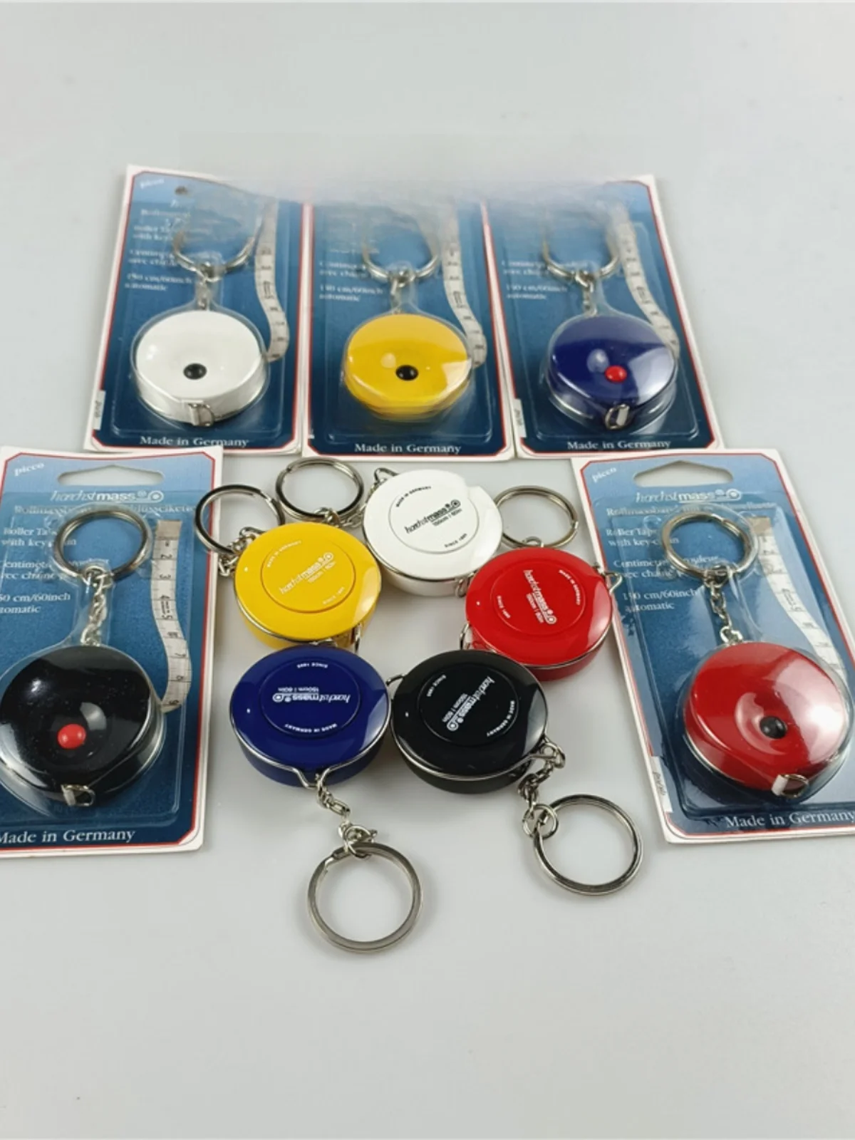 

Original Hoechsass Keychain Small Tape Measure Clothing Soft Ruler Tee Dimensions Fabric Tape German Made Hardware Tool