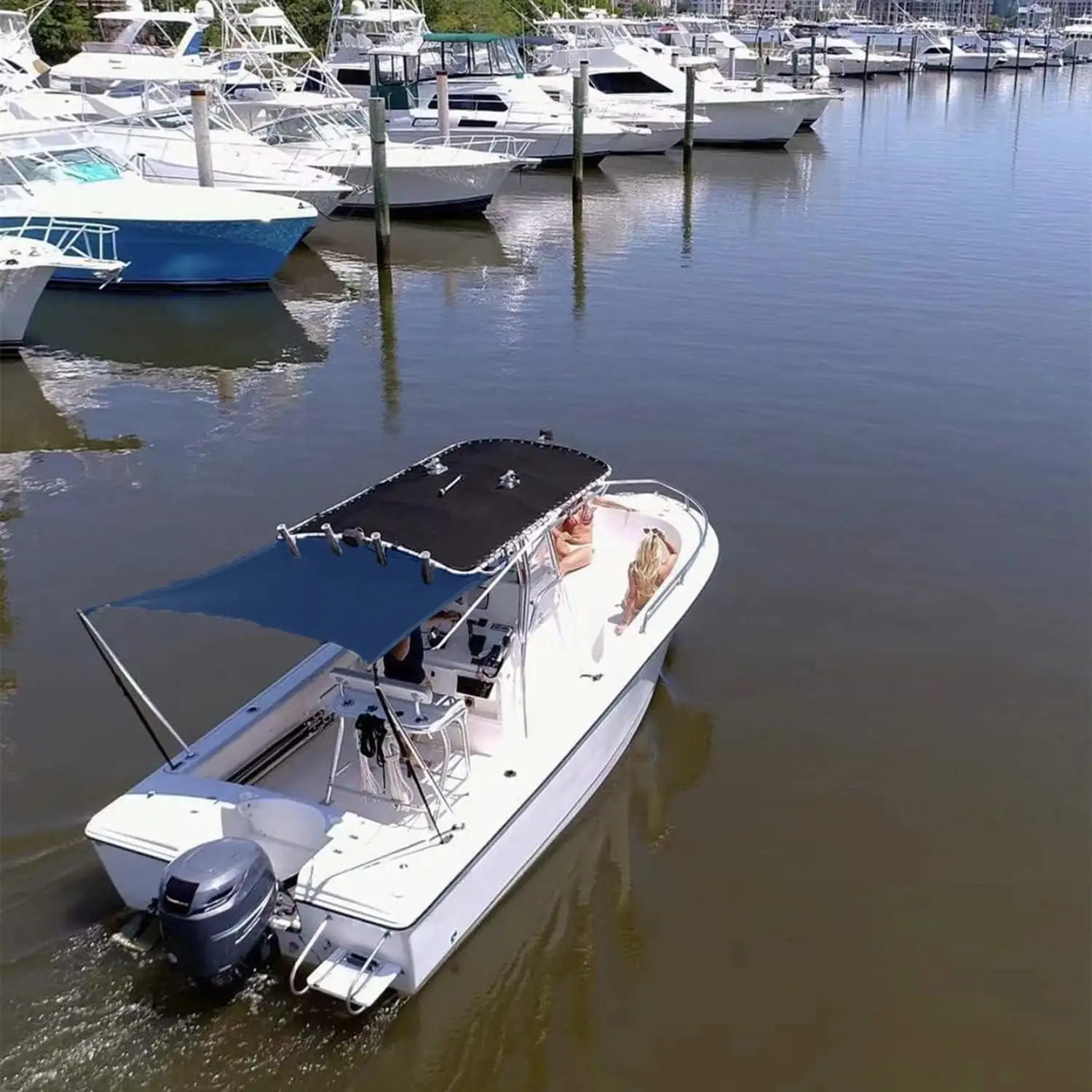 

Комплект солнцезащитных козырьков W_Boat, навес для лодки, Т-образный чехол для лодки с телескопическим стержнем, складной, высокотехнологичное полиэфирное волокно,