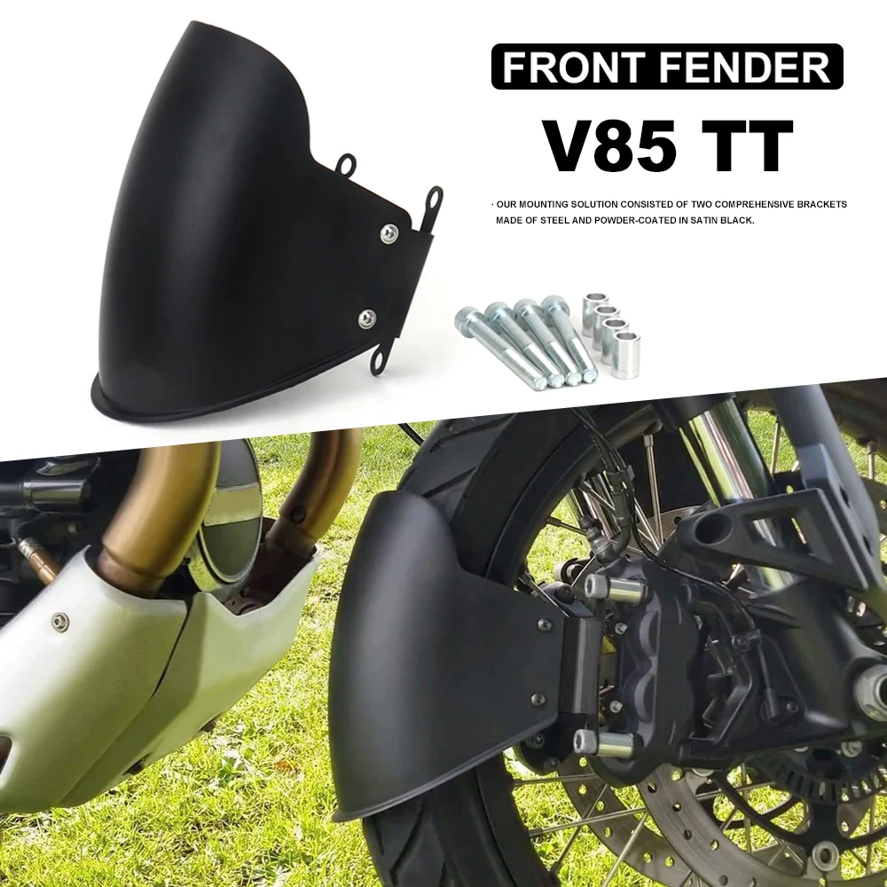 Motorcycle New Front Mud Guard Fender Mudguard Black Accessories For Moto Guzzi V85 TT V85TT V 85 TT 2019 - 2024