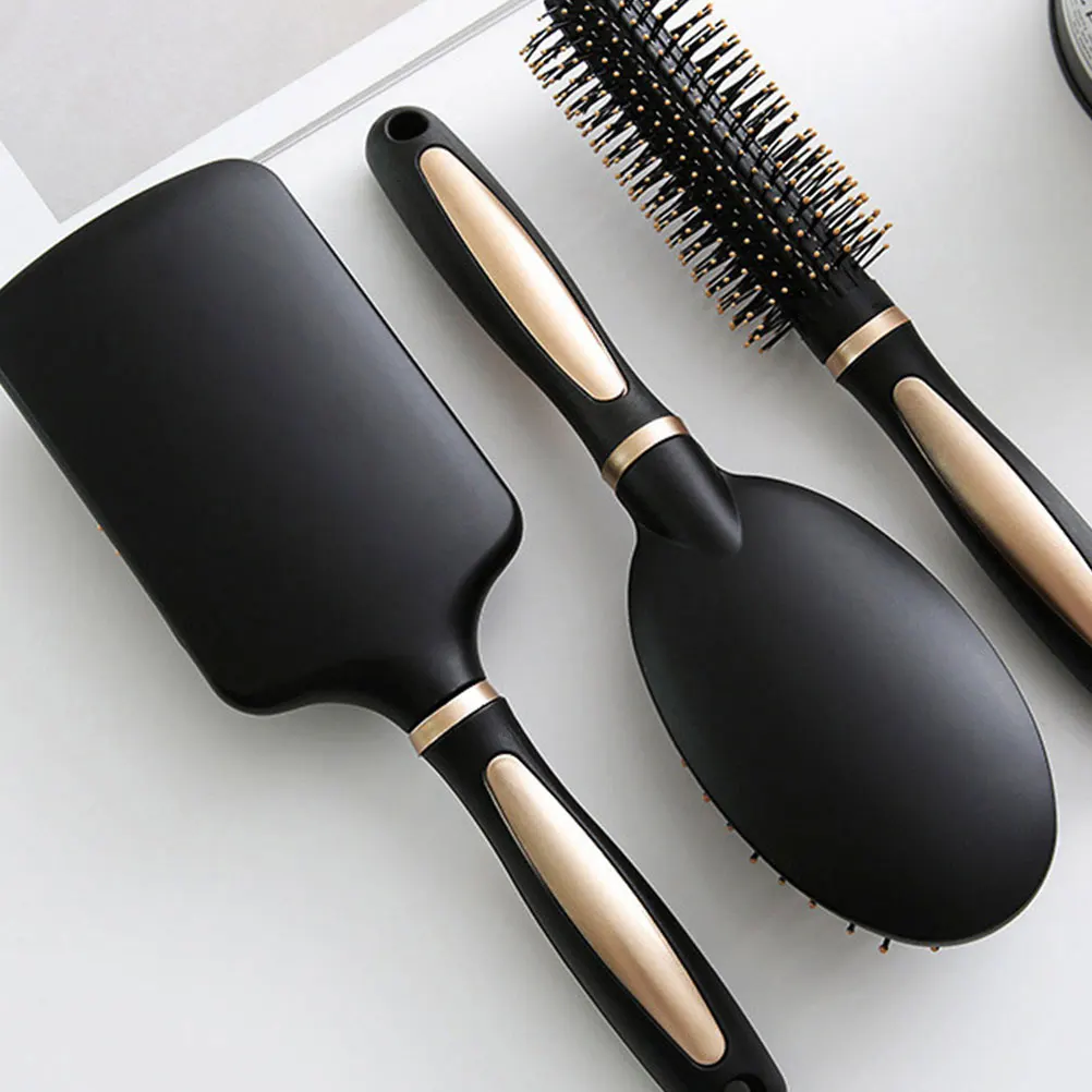 

3pcs Massage Comb For Curly Hair Scalp Massager Smooth Detangle Ergonomic Handle Hair Accessories Brush Set