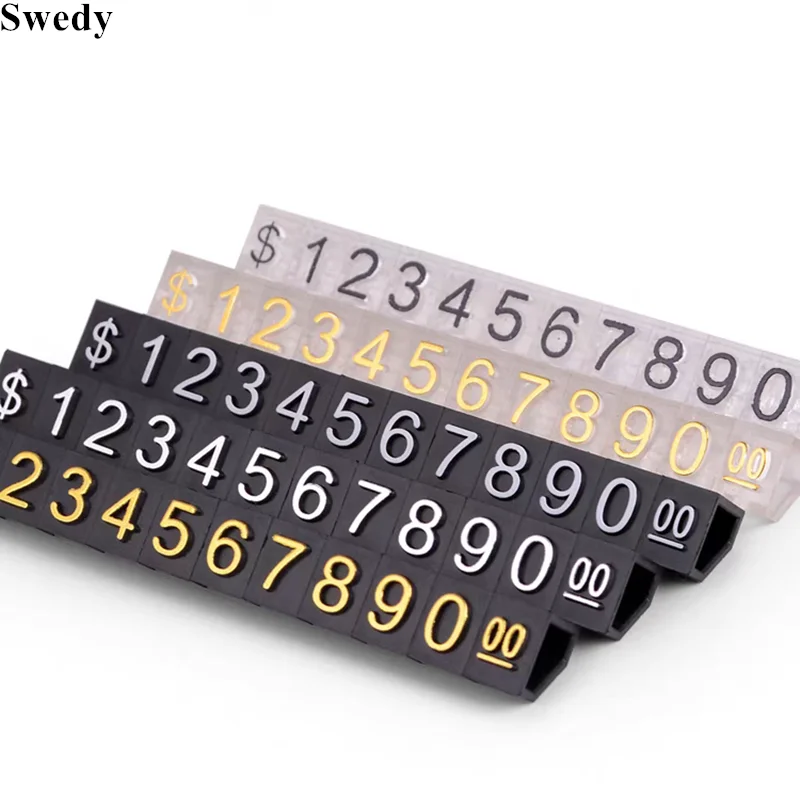 10 مجموعات 4x6 مللي متر قابل للتعديل عدد إلكتروني الدولار يورو السعر عرض مكعب العلامات مجوهرات التجزئة متجر الأسعار تسمية علامات عرض موقف