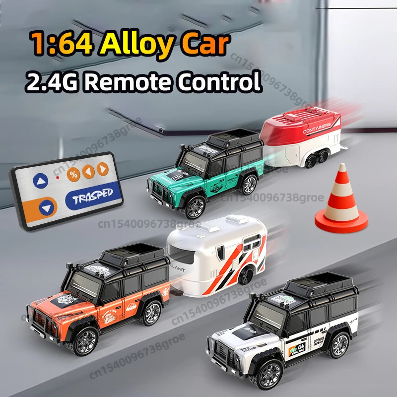 RC Car 2.4G 5CH 1:64 Alloy Mini Remote Control SUV Drifts Long Endurance Electric Off-road Vehicle Toys for Boys Children Gifts