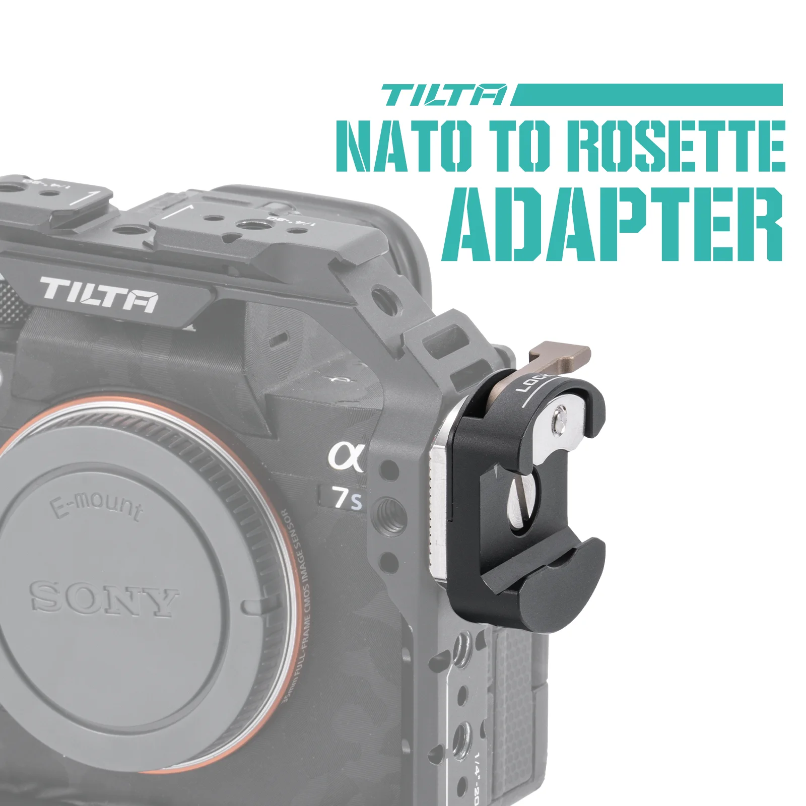 TILTA TA-NATO-RA-B Tilta NATO to Rosette Adapter - Black Camera Cage Accessory