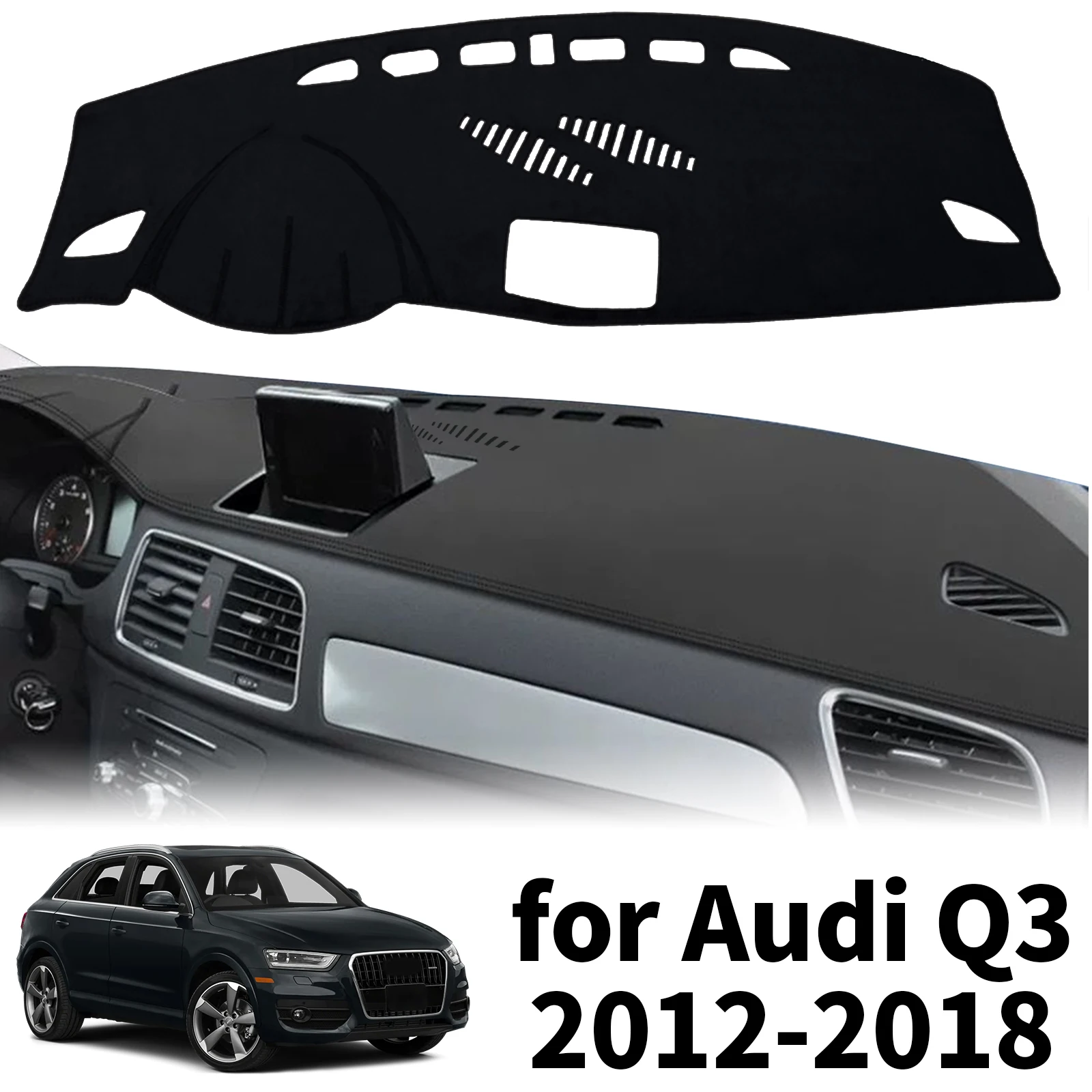 

fit for Audi Q3 8U 2012 2013 2014 2015 2016-2018 Dashmat Dashboard Cover Pad Protective Carpet DashMat Sunshade Car Accessories