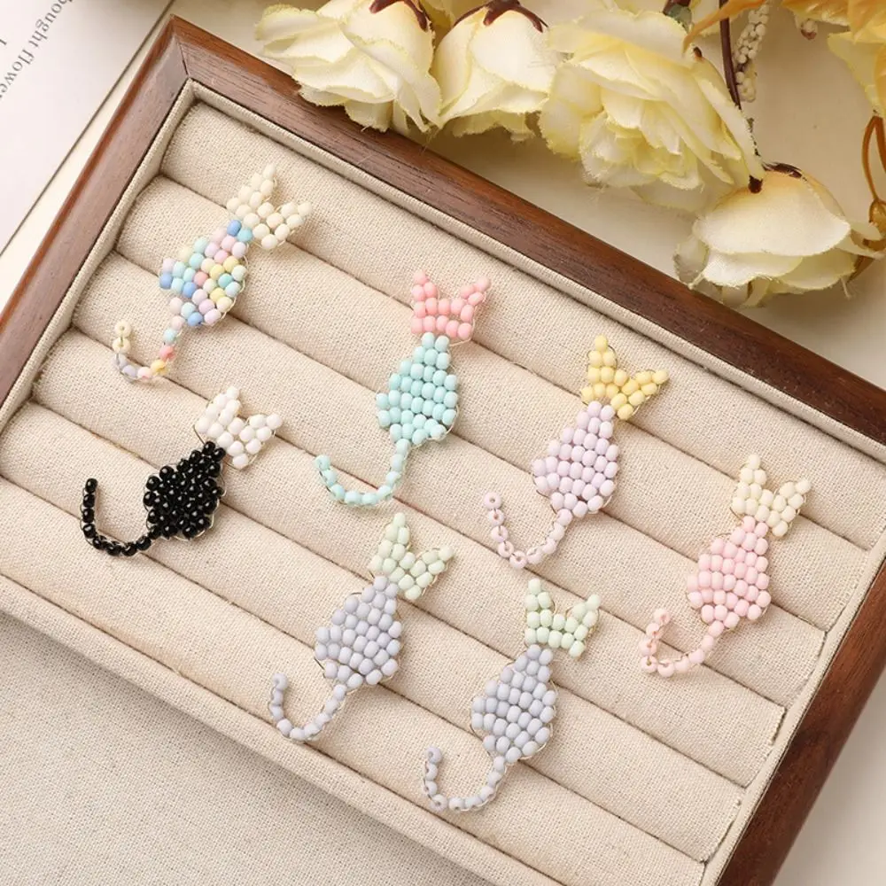 

2pcs/set Kitten Earring Accessories Handmade Craft Cartoon Beads Diy Charms Colorful Cute Jewelry Making Material