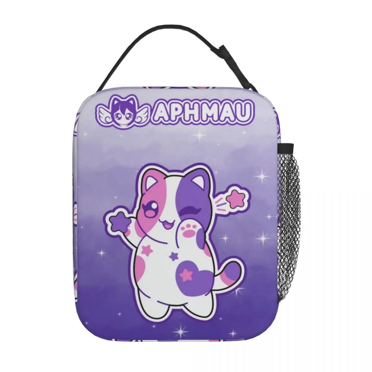 Isolierte Lunchtaschen mit niedlichem Aphmaus-Gaming, großer Essensbehälter, Thermotasche, Tragetasche, Lunchbox, Büro, Outdoor, Bento-Beutel